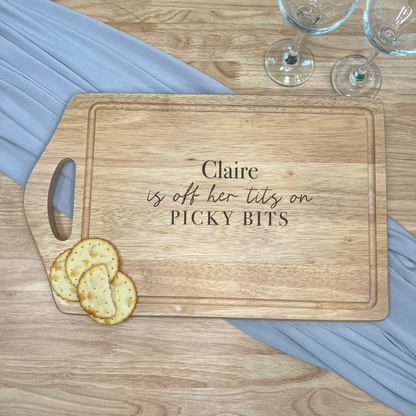 Personalised Bamboo Serving Board - Picky Bits Board