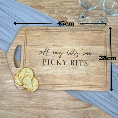 Large Personalised Bamboo Serving Board - Picky Bits Board