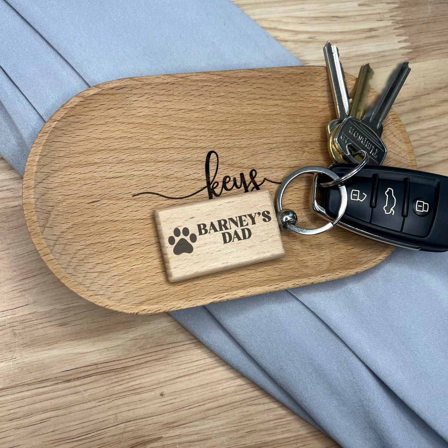 Personalised Dog Mum/Dad Keyring