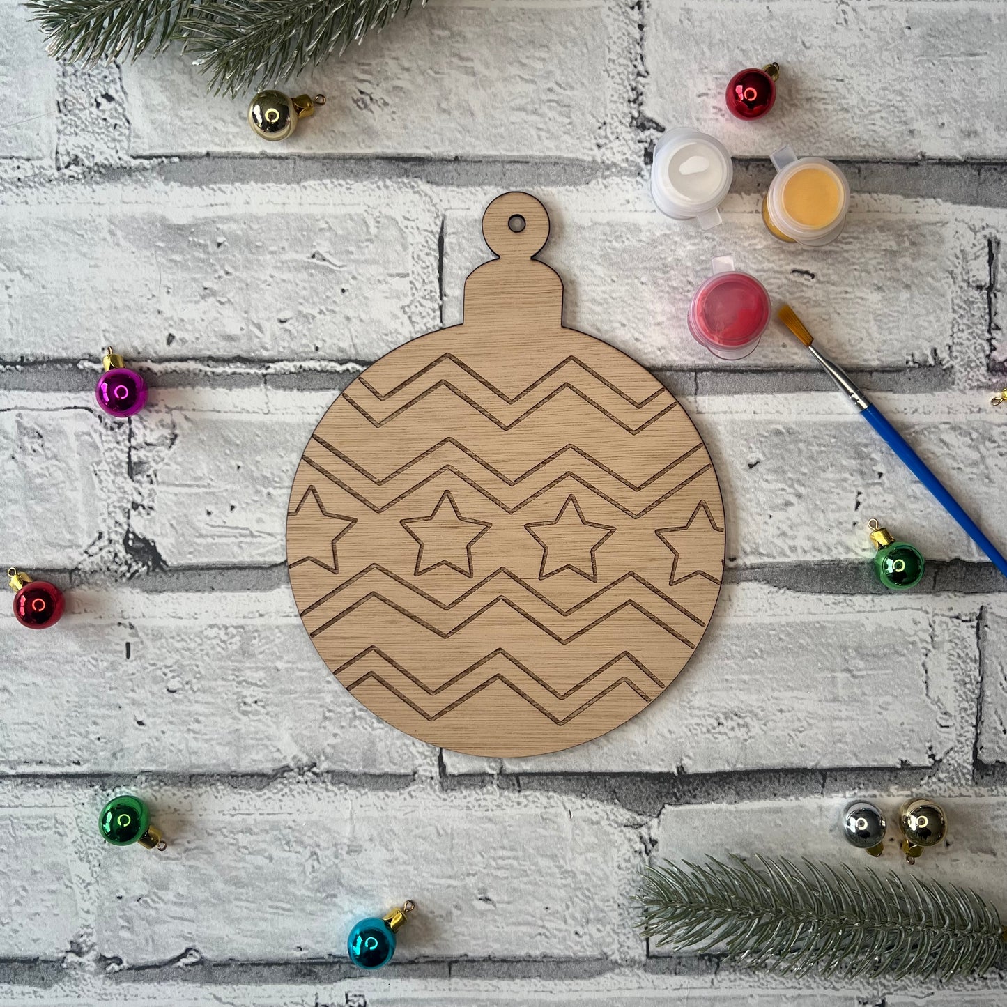 Paint Your Own - Bauble (Design One)