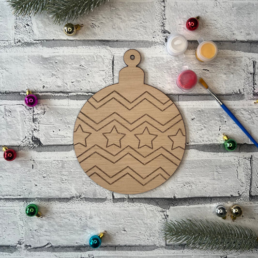 Paint Your Own - Bauble (Design One)