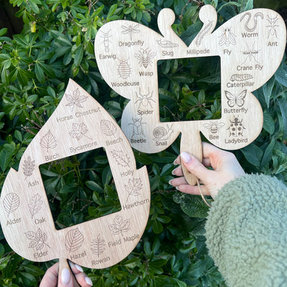 Forest School Leaf Identifier With Frame Viewer