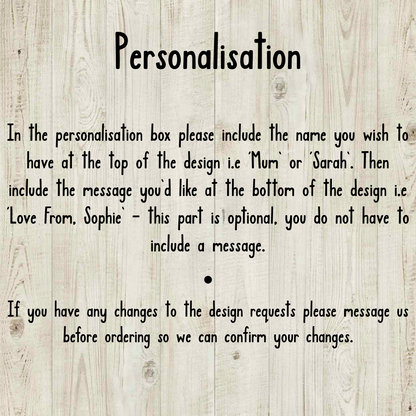 Personalised Pizza Board - Mum I Love You With Every Pizza My Heart