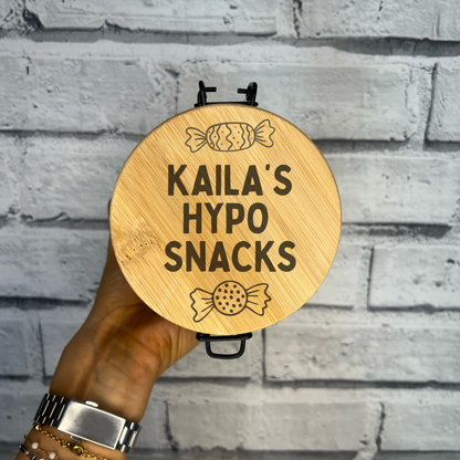 Jar With Laser Engraved Personalised - Type One Diabetes Hypo Snack Jar