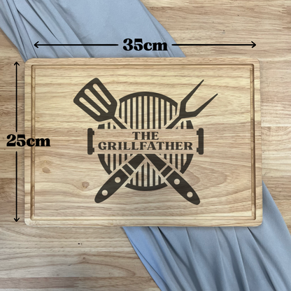 Personalised Bamboo Serving Board - The Grillfather