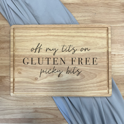 Personalised Bamboo Serving Board - Gluten Free Picky Bits Board