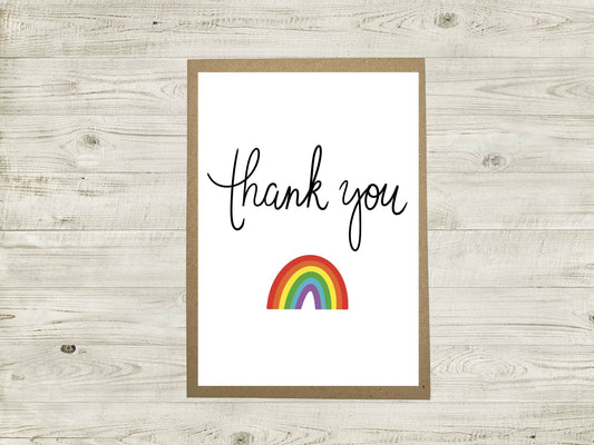 Thank You Card - Rainbow - A6