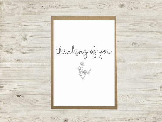 Thinking Of You Flowers Card - You’re Not Alone - A6