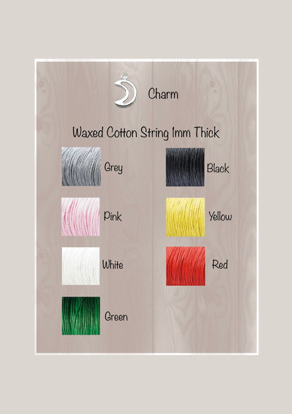 Wish Bracelet - We Will Always Be Under The Same Sky Looking At The Same Moon - Moon Charm