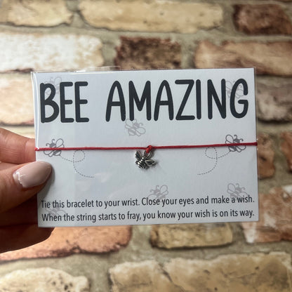 Wish Bracelet - Bee Amazing - Bee Charm