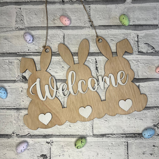 Easter Bunny Welcome Sign