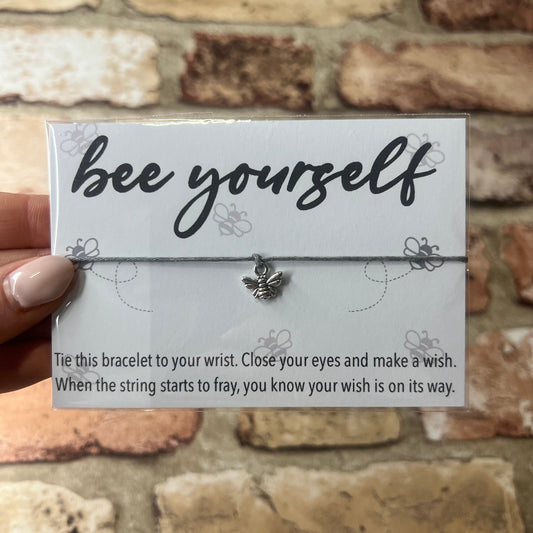 Wish Bracelet - Bee Yourself - Bee Charm