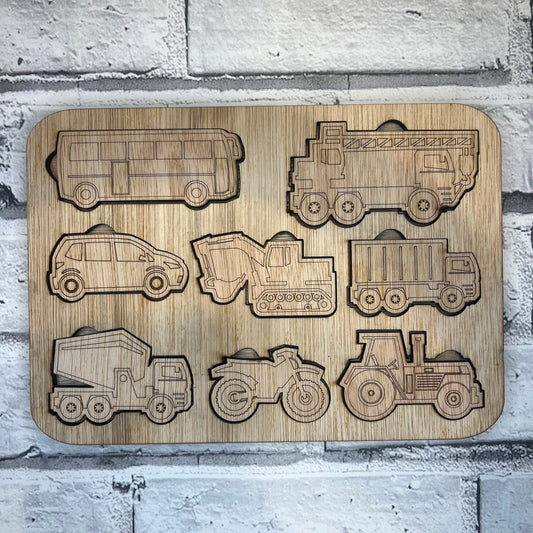 Puzzle Board - Vehicles