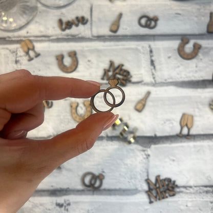 Wooden Table Confetti - Wedding