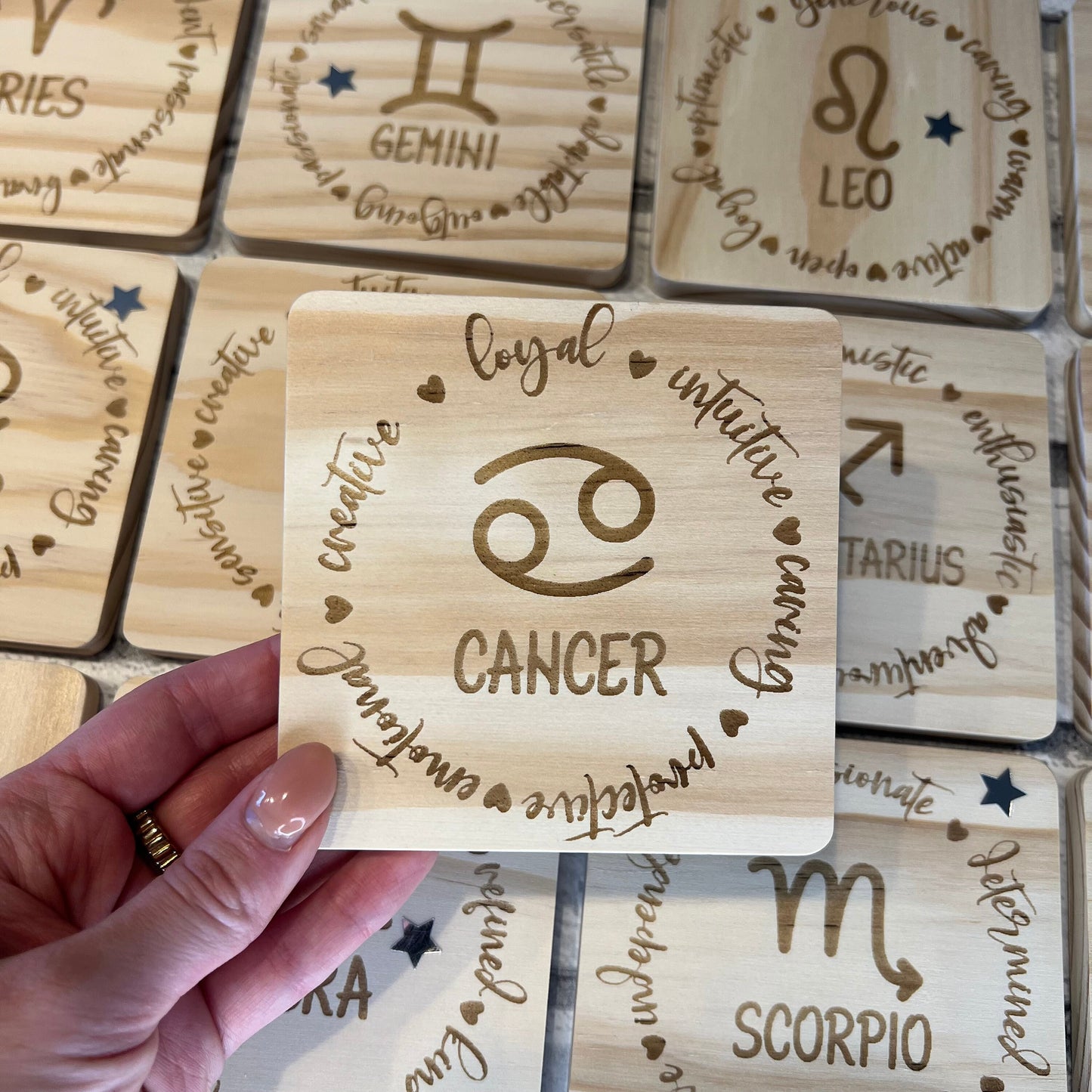 Zodiac Sign and Traits Coaster