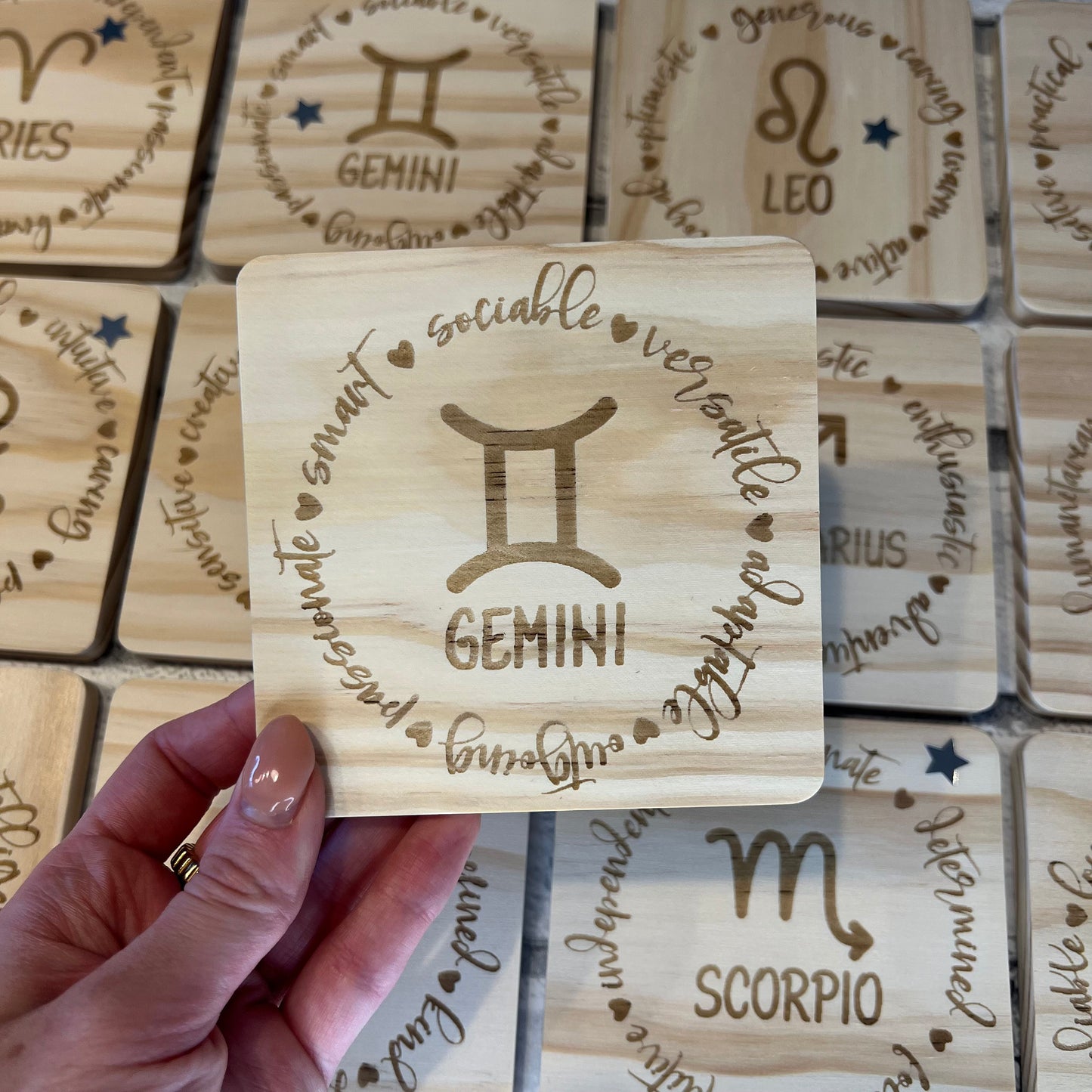 Zodiac Sign and Traits Coaster
