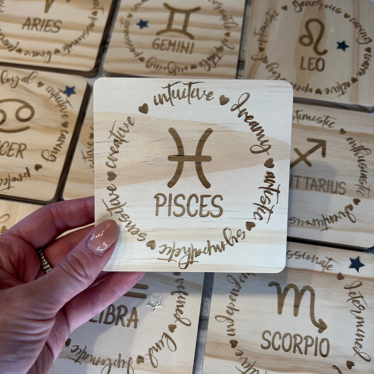 Zodiac Sign and Traits Coaster