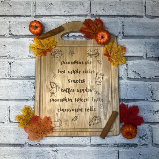 Bamboo Chopping/Serving Board - Autumn/Halloween