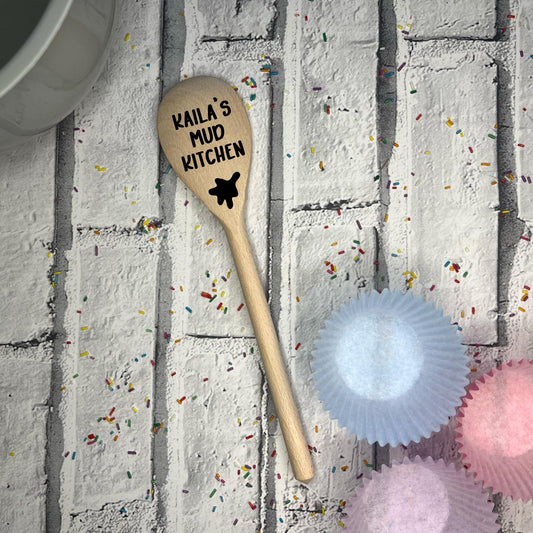 Personalised Wooden Spoon Mud Kitchen