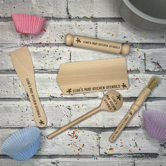 Children's' Mini Wooden Mud Kitchen Set Personalised