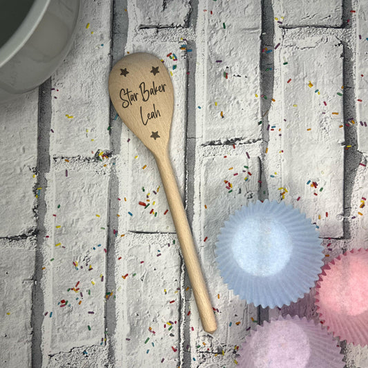 Personalised Star Baker Wooden Spoon