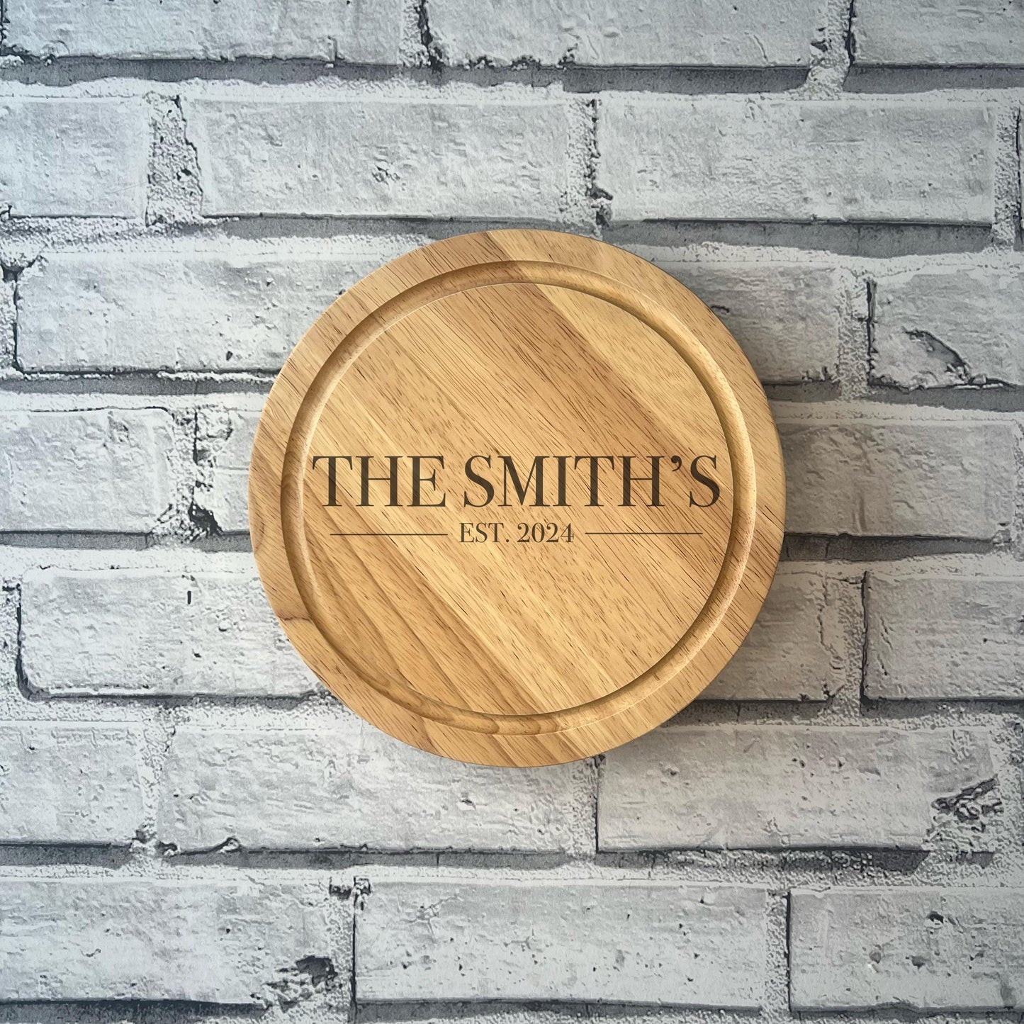 Circle Personalised Cheese Board Set - Various Designs