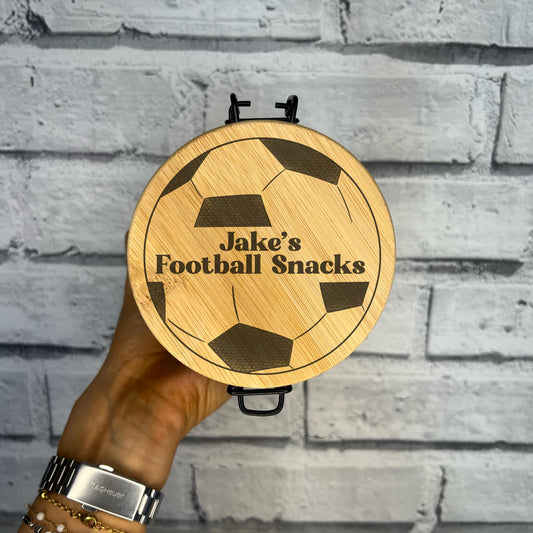 Personalised Jar With Laser Engraved Lid - Football Snacks