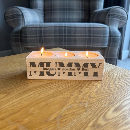 Personalised Mummy/Nanny Trio Candle