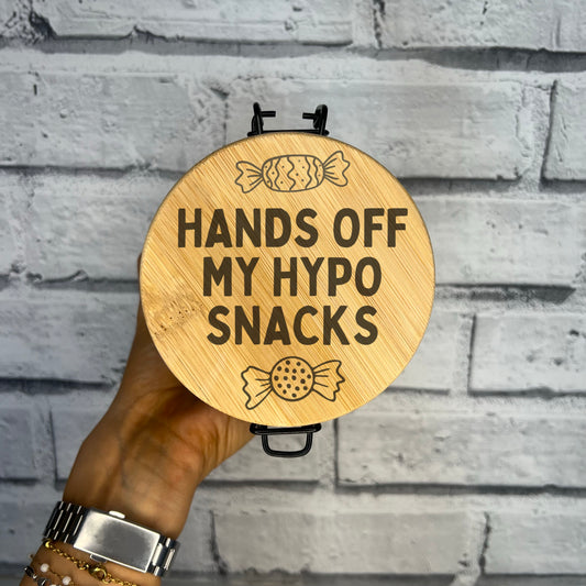 Jar With Laser Engraved Lid - Type One Diabetes Hands Of My Hypo Snacks